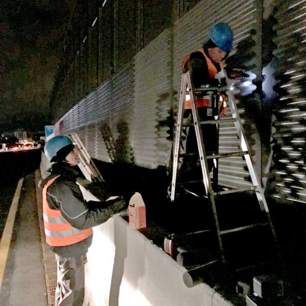 Autobahn HH-Stellingen-Lärmschutzwand